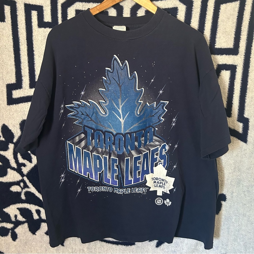 Vintage Toronto Maple Leafs T-Shirt Size XL NHL Single Stitch 90s Vtg Hockey Tee